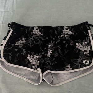 Floral Black and White Woman Boardshorts